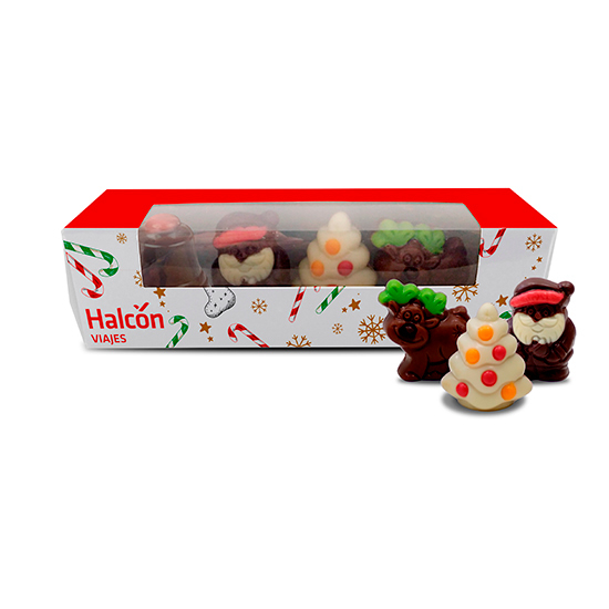 Box with 3D Christmas Chocolates
