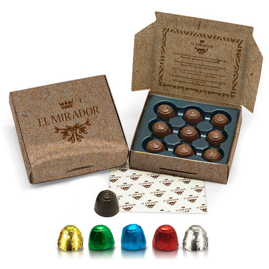 Cardboard box with chocolates Tessais