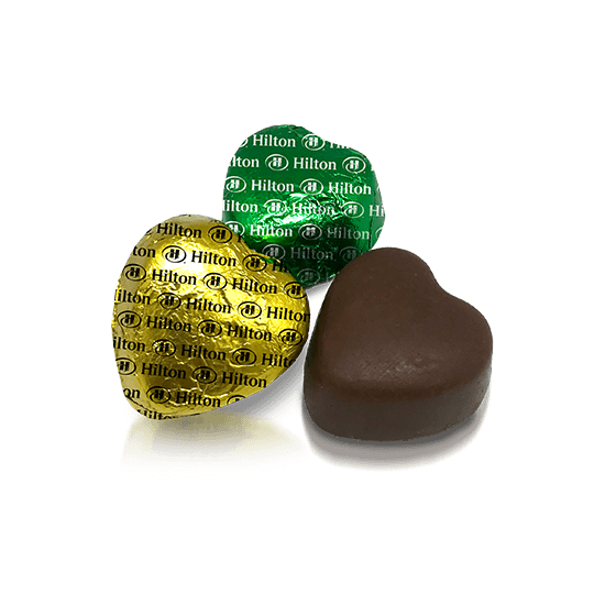 Chocolate with heart shaped