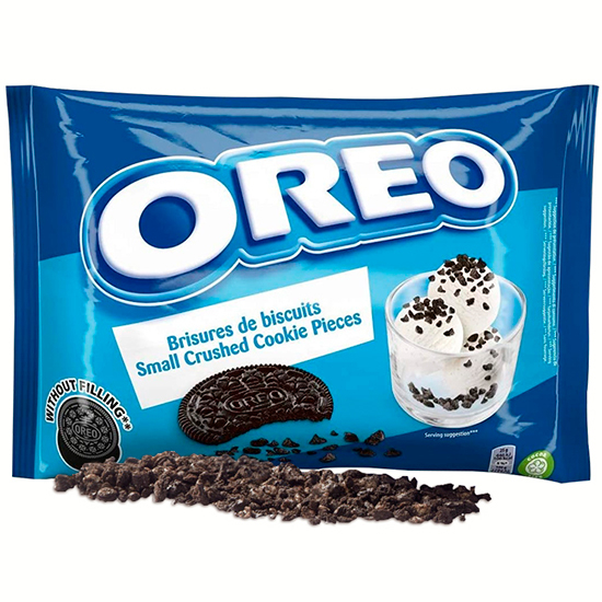 Bag with pieces of Oreo
