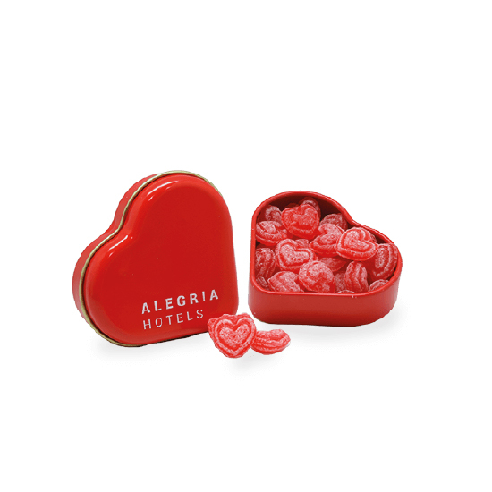 Lata corazón con caramelos 3D