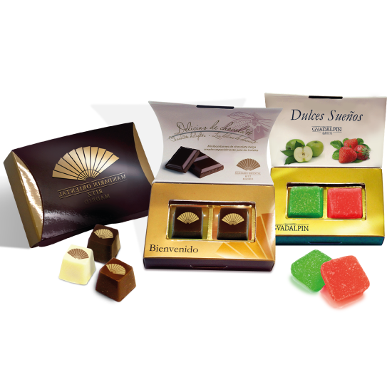 CLASSIC DUO BOX - With lid and 2 chocolates or sweets