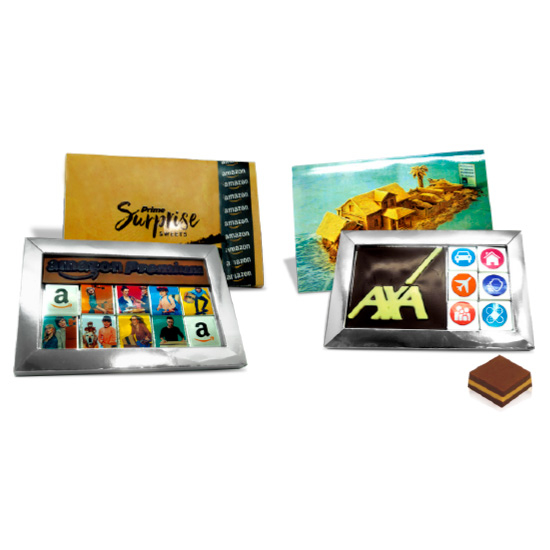 Medium chocolate box with 10 neapolitans and tablet