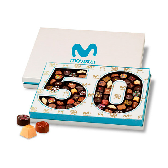 Boîte XL d´anniversaire avec des chocolats artisanaux