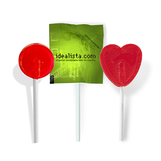 Round and Heart-shaped lollipop