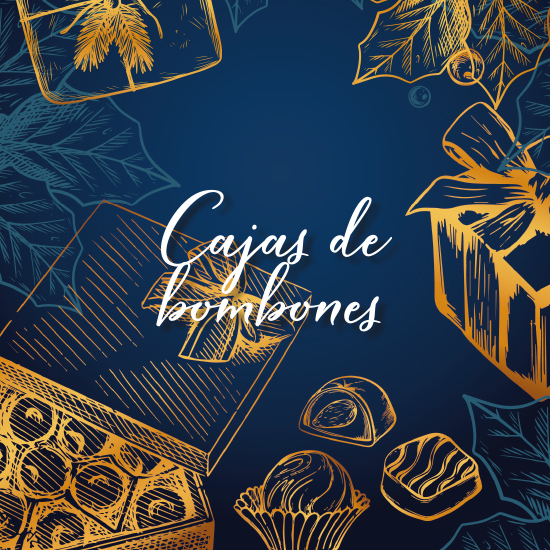Cajas de bombones navideños