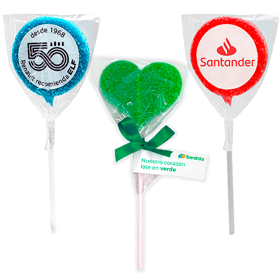 XL round/heart gummy lollipop