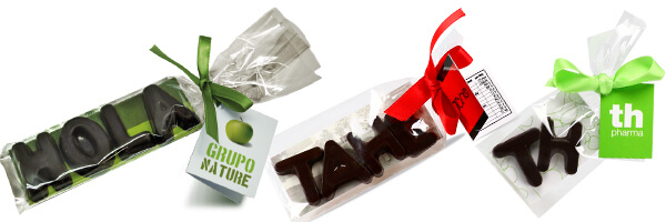 2 to 8 chocolate letters in sachet