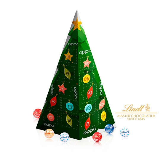 Calendrier de l´Avent Lindt avec sapin et perles Lindt