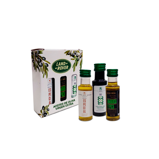 Caja con 3 aceites de Oliva Virgen Extra de 25 ml