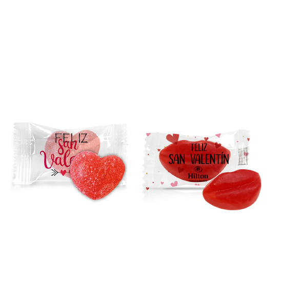 Emballage individuel contenant un bonbons pectine Premium ou un bonbon dur 3D