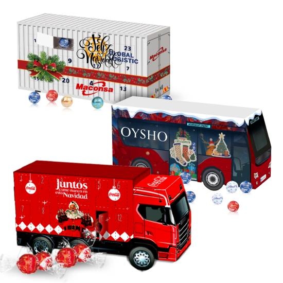 Advent Calendar truck/container/bus with Lindt chocolates