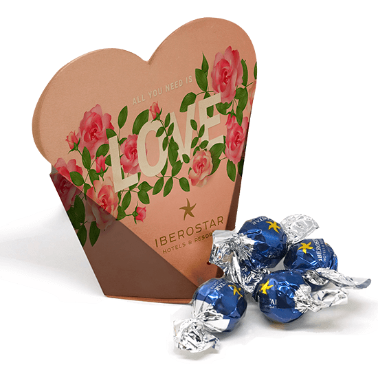 Heart box with chocolates