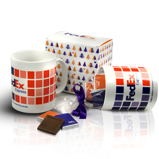 Cup of ceramic with chocolates