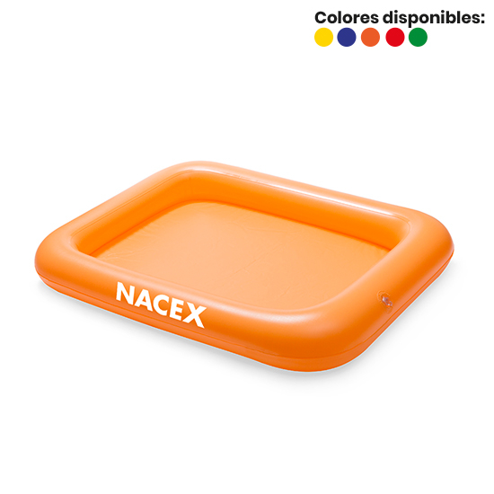 Mesa inflable de PVC con borde anticaídas en varios colores