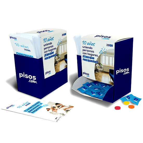 Candy dispenser with flyers holder