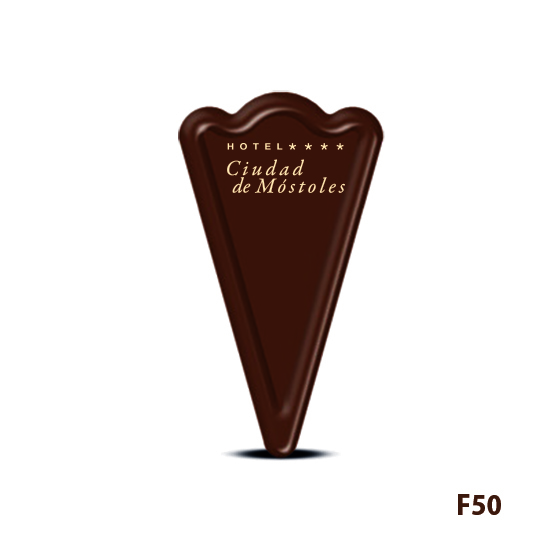 Morceau de chocolat cône
