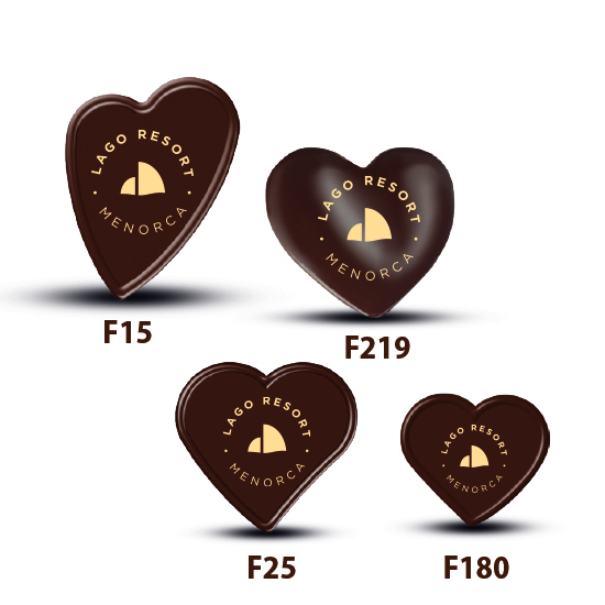 Morceaux de chocolat cœur