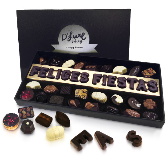 Box with artisan chocolates