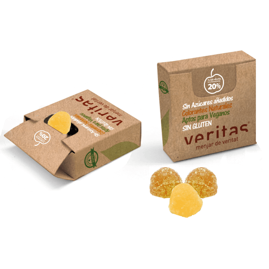 Dosing box with gummy pearls