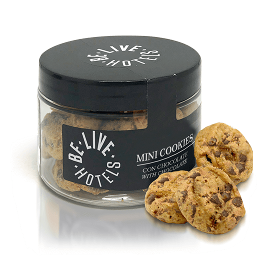 Bote con 35g de mini cookies