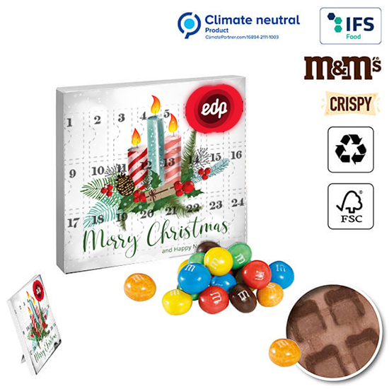 Mini Advent Calendar 100% ECO with M&Ms