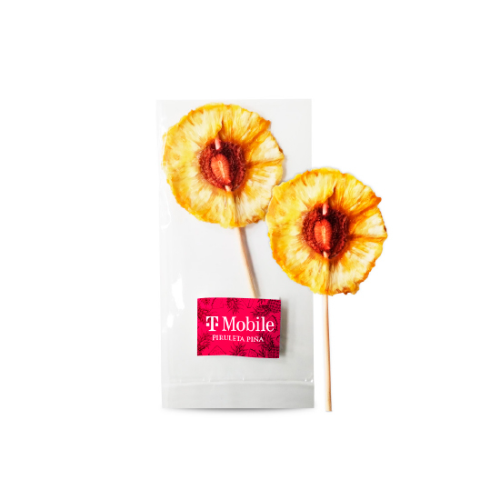 100% natural pineapple lollipop