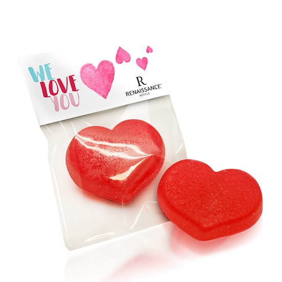 Sachet de bonbons en forme de coeur