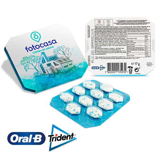 Blister de chewing-gum 10 Trident avec Oral B
