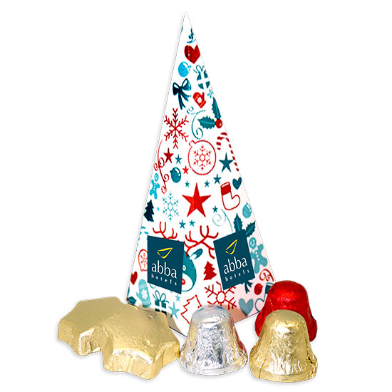 Cone with Christmas chocolates
