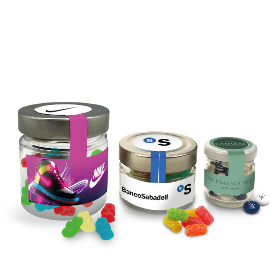 Assorted glass jars (CHOOSE YOUR TYPE OF CANDY)