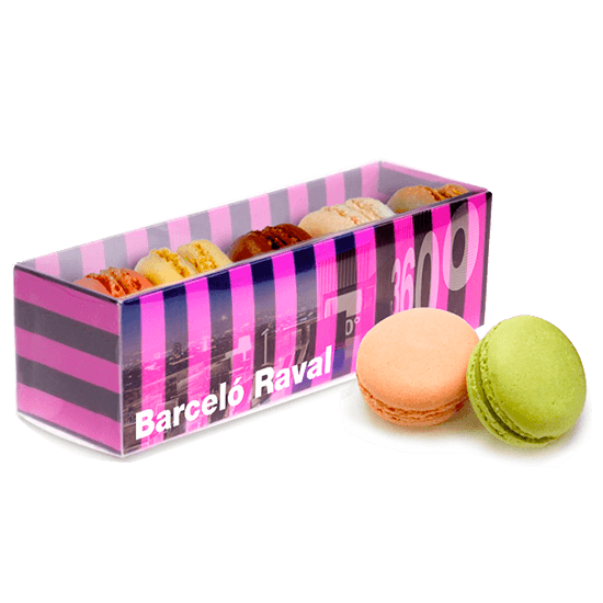 Caja con 5 macarons