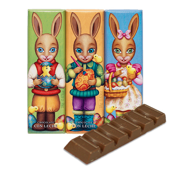 Pack de pascua con 3 barras de chocolate