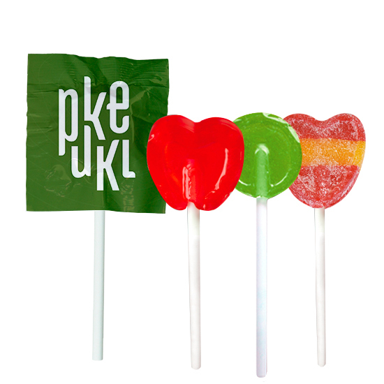 Heart, round or flag lollipop