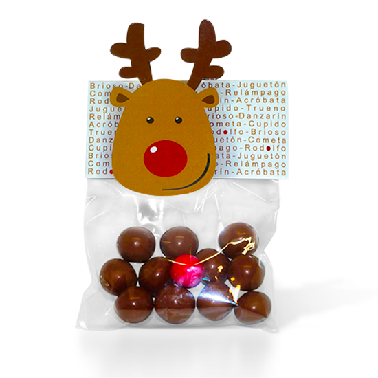 Sachet avec carte de Rudolph