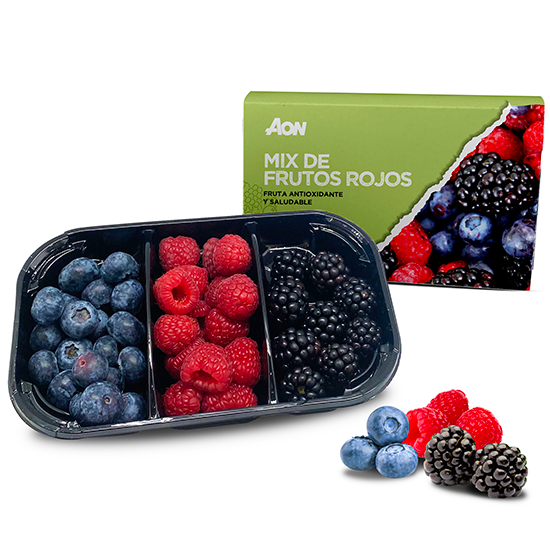 Red fruits tray