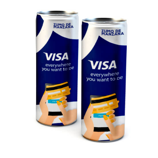 Can of sparkling apple juice 250mL