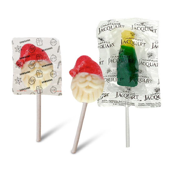 Christmas 3D lollipop in hard candy