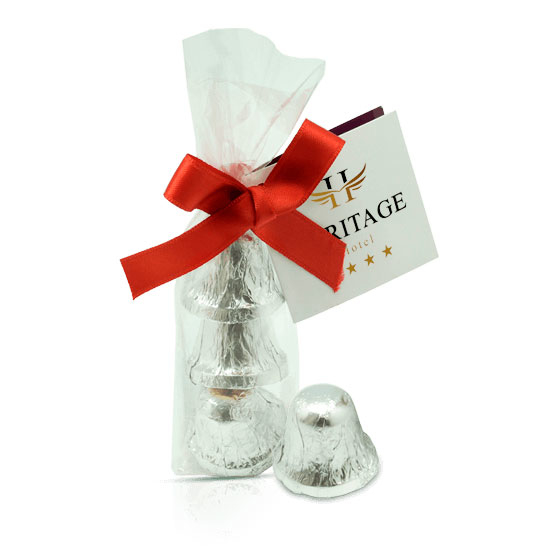 Sachet avec 3 cloches de chocolat