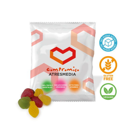 Sachet de 70g avec des bonbons sains