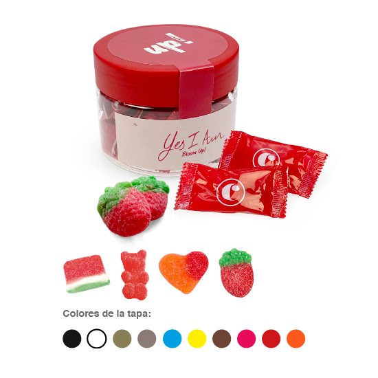 XL jar with premium pectins in individual flowpack