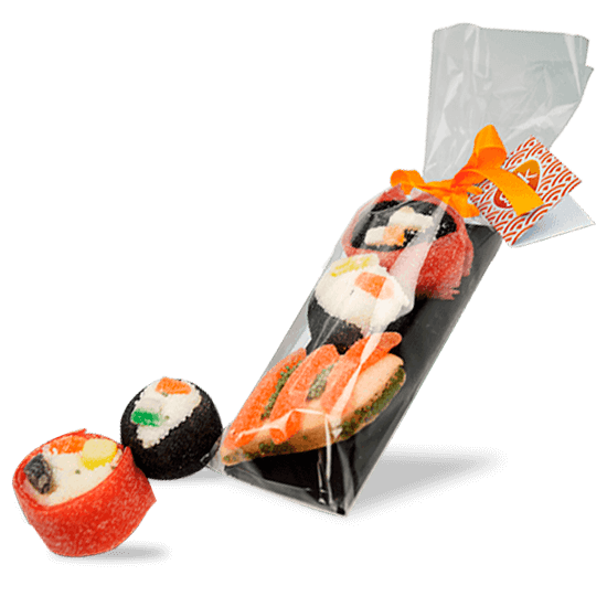 Plateau de sushi en bonbons gélifiés