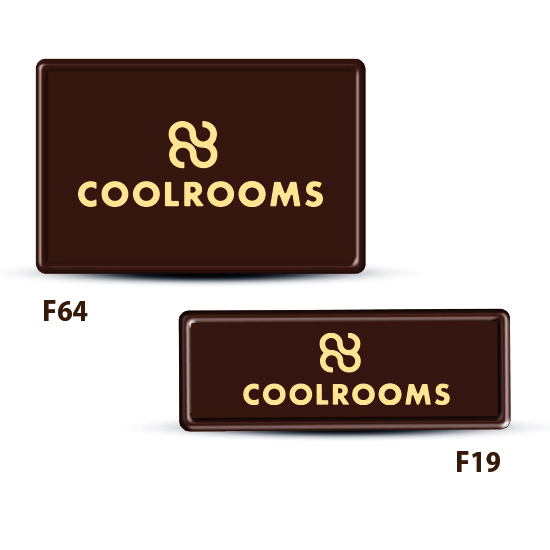 Rectangular chocolate piece