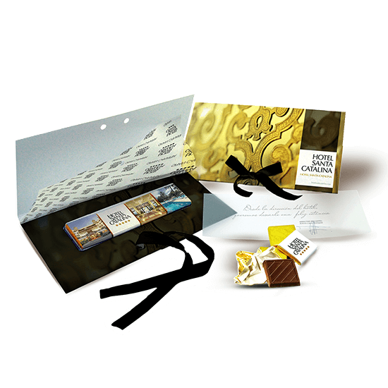 Postcard with 4 Neapolitan of chocolate