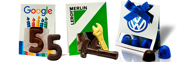 Die cut cardboard with chocolate CHOOSE YOUR FILLING