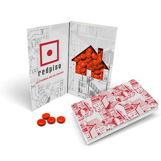 Chocolate card with design