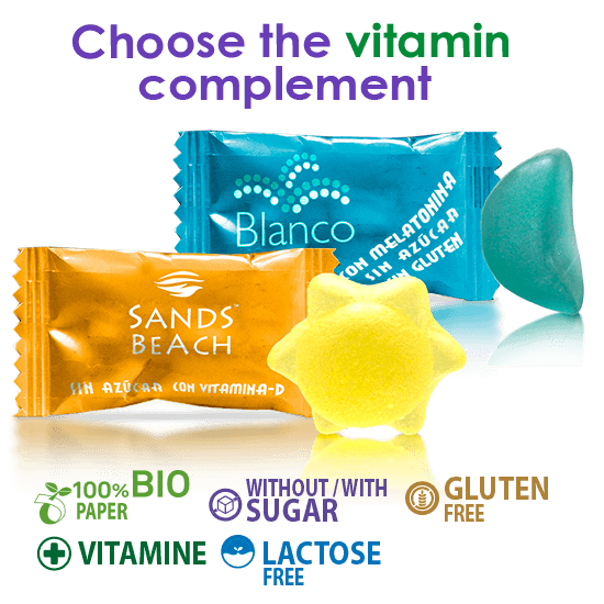Vitaminized BIODEGRADABLE flow-pack candy