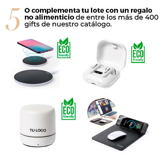 5. O complementa tu lote con un regalo no alimenticio