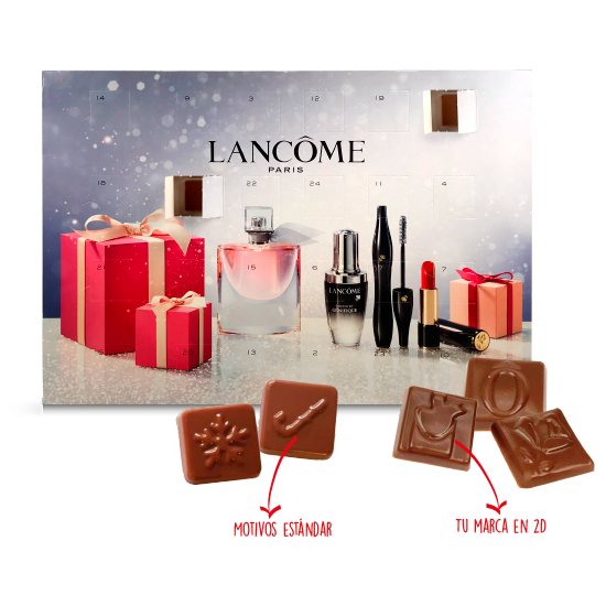 Calendario con chocolates en 2D