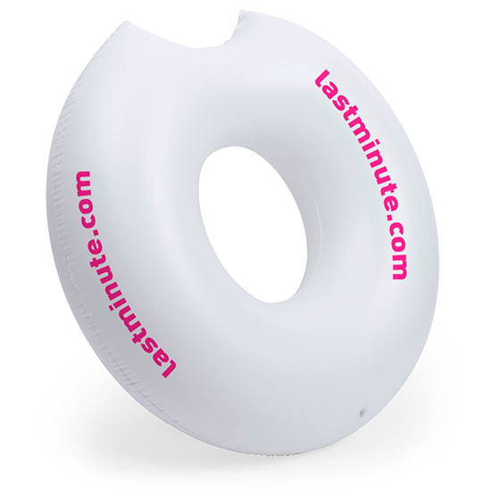 Colchoneta inflable XL en PVC y forma de donut mordido